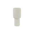 Modern White Ribbed Ceramic Vase – Elegant Home Décor Accent
