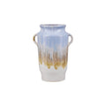 Elegant Handcrafted Ceramic Vase with Ombre Finish and Handles