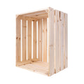 Rustic Wooden Storage Crate – Versatile Unfinished Pine Box for Organizing and Displaying**